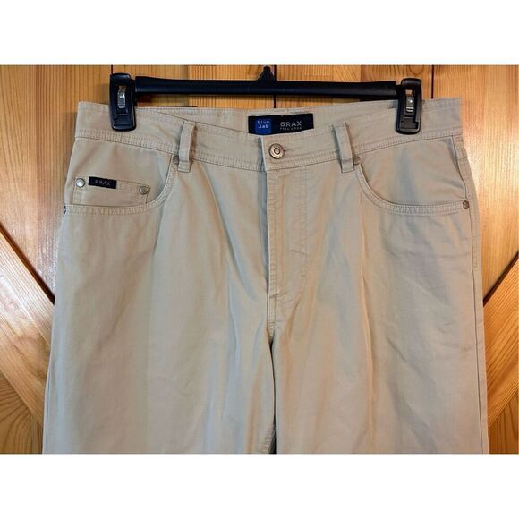 BRAX Feel Good Pants 34 Cesar Regular Fit blue label Men's Tan (4616) - Picture 3 of 9